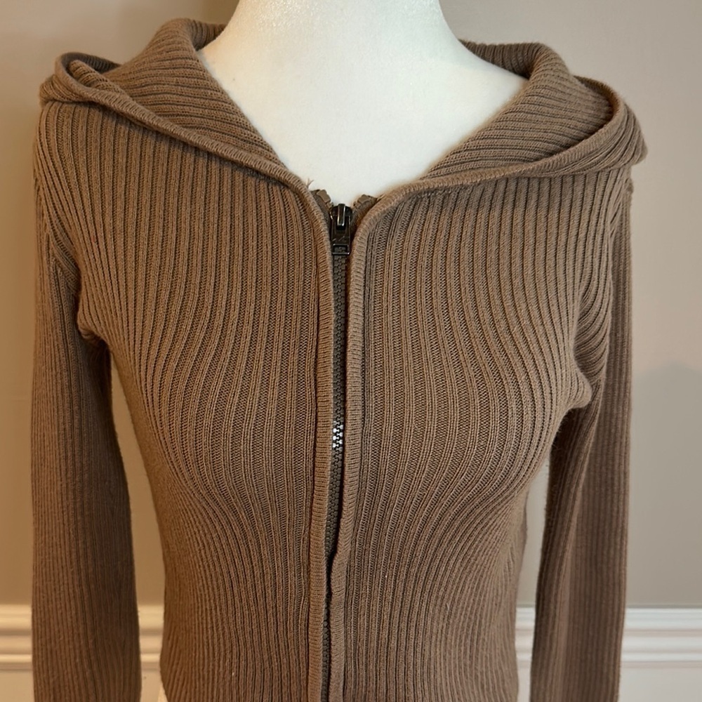 Hollister Brown Ribbed Women's Cadigan Juniors size Xs - Picture 2 of 10
